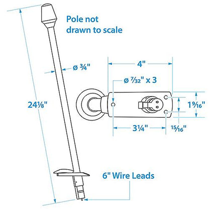 LED pole light w/base