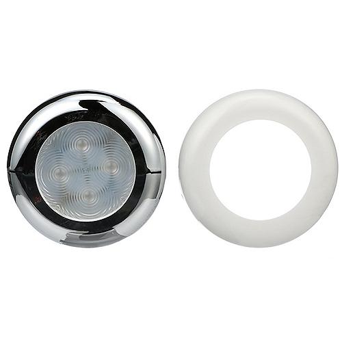 Seachoice LED Courtesy Interior Light Chrome/White Bezel, Blue LED