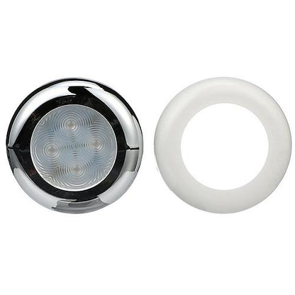 Seachoice LED Courtesy Interior Light Chrome/White Bezel, Blue LED