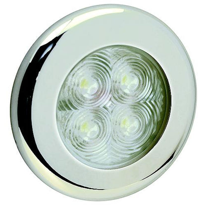Seachoice LED Courtesy Interior Light Chrome/White Bezel, Blue LED
