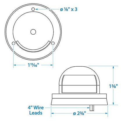 Seachoice Bow Light Marine Navigation, Horizontal Mount, Bi-Color, for Boats Under 39 Feet