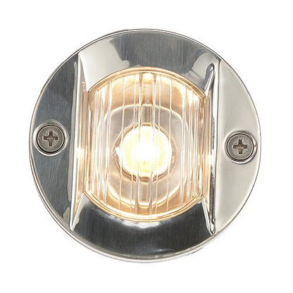 Round Navigation Transom Light w/ Stainless Steel Flange