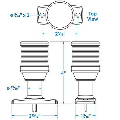 Seachoice All-Round Light, Boat Navigation, 4 in. Tall