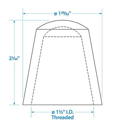Seachoice Replacement Globe All-Round Stern Light, Anti-Glare Globe