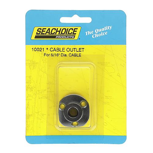 Seachoice 10021 Cable Outlet, 5/16 In., Weatherproof, Chrome-Plated Brass