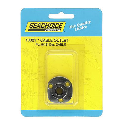 Seachoice 10021 Cable Outlet, 5/16 In., Weatherproof, Chrome-Plated Brass