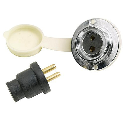 Seachoice Deck Connector With Two Pin Double Contact Socket and Plug
