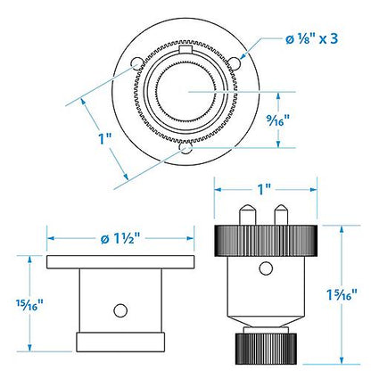 Seachoice Deck Connector With Brass Double Contacts