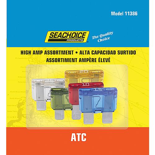 Seachoice High Amp ATC Glass Fuse Assortment, 5ea