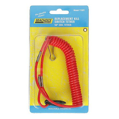 Seachoice Universal Kill Switch Replacement Lanyard, Red