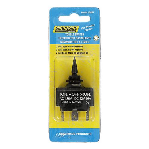 Seachoice 3-Position Toggle Switch, Momentary On/Off/Momentary On