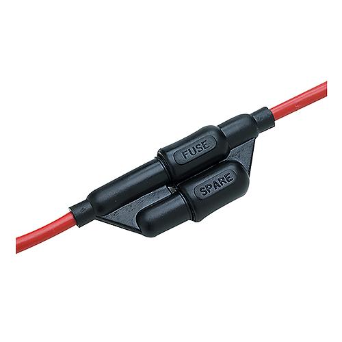 Seachoice In-Line Fuse Holder With Spare Fuse Compartment, Waterproof, 30 Amp Fuse