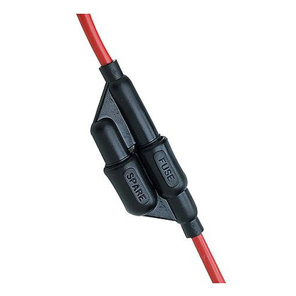 Seachoice In-Line Fuse Holder With Spare Fuse Compartment, Waterproof, 30 Amp Fuse