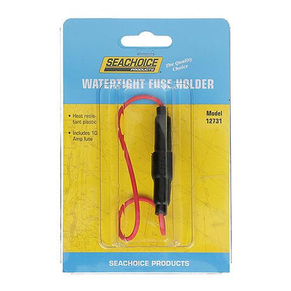 Seachoice in-Line Fuse Holder with Fuse, Waterproof, 10 Amp Fuse