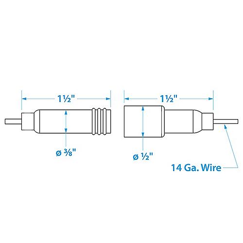 Seachoice in-Line Fuse Holder with Fuse, Waterproof, 10 Amp Fuse