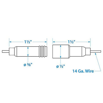 Seachoice in-Line Fuse Holder with Fuse, Waterproof, 10 Amp Fuse