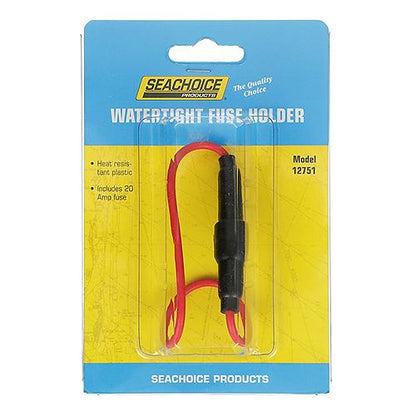 Seachoice In-Line Fuse Holder With Fuse, Waterproof, 20 Amp Fuse