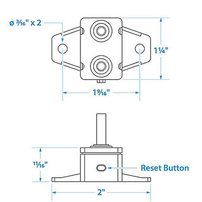20 Amp Manual Reset Breaker