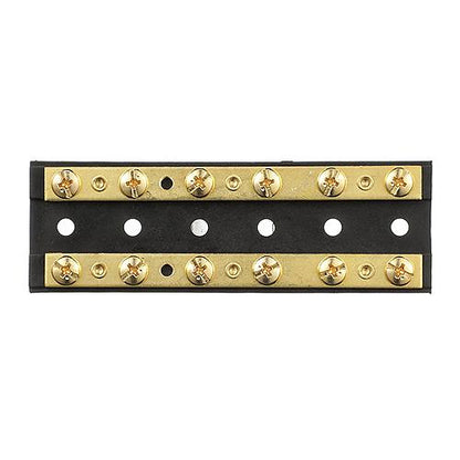 Seachoice Terminal Block, 6-Gang, Brass Clips and Contacts