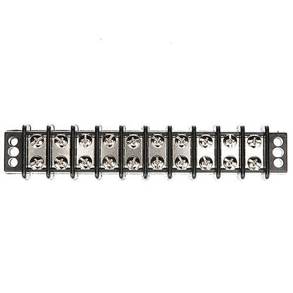 Seachoice Terminal Block, 10-Gang, Nickel Plated Brass Terminals