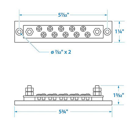 Terminal Block 10 Gang Seachoice 13631