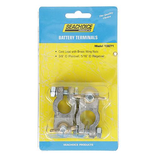 Seachoice Boat Battery Terminal Set w/ Wing Nuts.