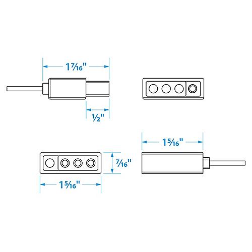 Seachoice Trailer Y Harness, Marine Grade, for Wishbone Trailers, 25 Ft. Long, 48 in., Vehicle Side Connectors