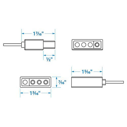 Seachoice Trailer Y Harness, Marine Grade, for Wishbone Trailers, 25 Ft. Long, 48 in., Vehicle Side Connectors