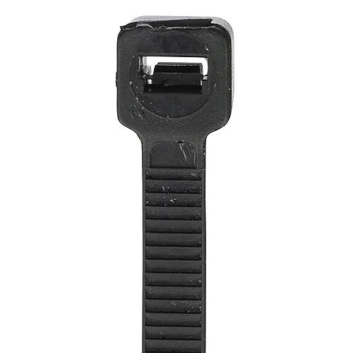 8" Nylon Standard Cable Tie, 25 Pcs. Black, 14101