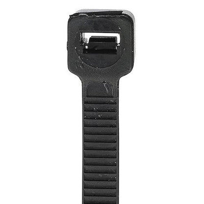 8" Nylon Standard Cable Tie, 25 Pcs. Black, 14101