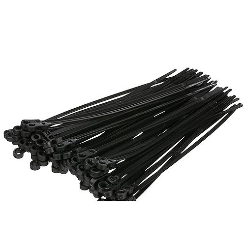 8" Nylon Standard Cable Tie, 25 Pcs. Black, 14101