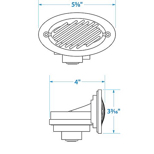 Seachoice 14571 Hidden Boat Horn, ABYC and NMMA Standard, Stainless Steel Cover