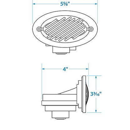 Seachoice 14571 Hidden Boat Horn, ABYC and NMMA Standard, Stainless Steel Cover