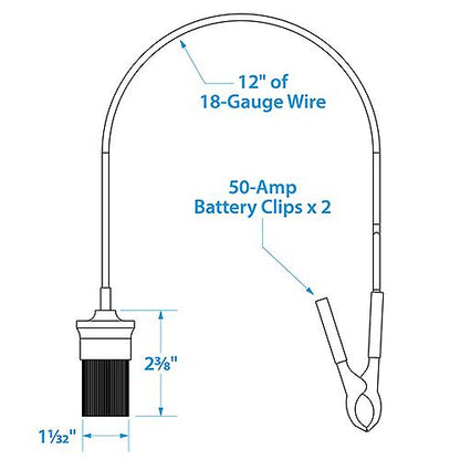 Seachoice Adapter Plug to Battery Cigarette Lighter, 12V