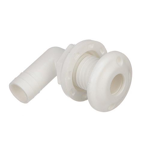 Seachoice 90-Degree Thru Hull Fitting, Fits 3/4 In. ID Hose, 7/8 In. Max. Hull