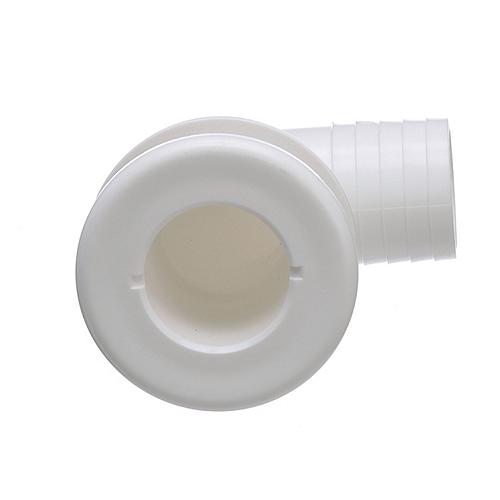 Seachoice 90-Degree Thru-Hull Connector, Fits 1-1/2 in. ID Hose, 1-3/8 in. Max Hull