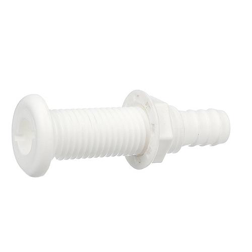Seachoice Polypropylene Extra Long Thru-Hull Connector for 3/4 in. ID Hose, White