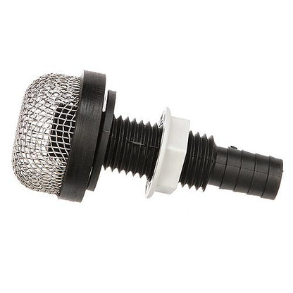 Seachoice Thru-Hull Strainer Mount With Aerator Screen, Fits 3/4 In. Hose