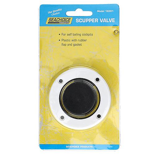 Seachoice Boat Self-Bailing Cockpit Mounted, 2-7/8 In. Scupper Valve Kit