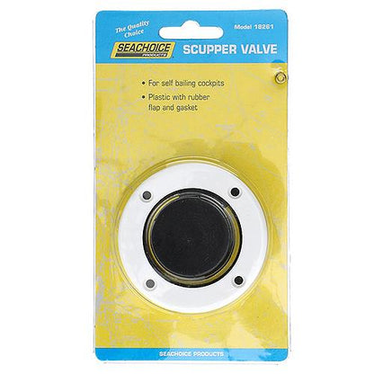 Seachoice Boat Self-Bailing Cockpit Mounted, 2-7/8 In. Scupper Valve Kit