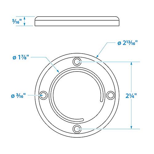 Seachoice Boat Self-Bailing Cockpit Mounted, 2-7/8 In. Scupper Valve Kit