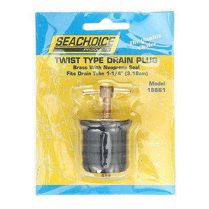 Seachoice Twist-Lock Brass Drain Plug 1-1/4"