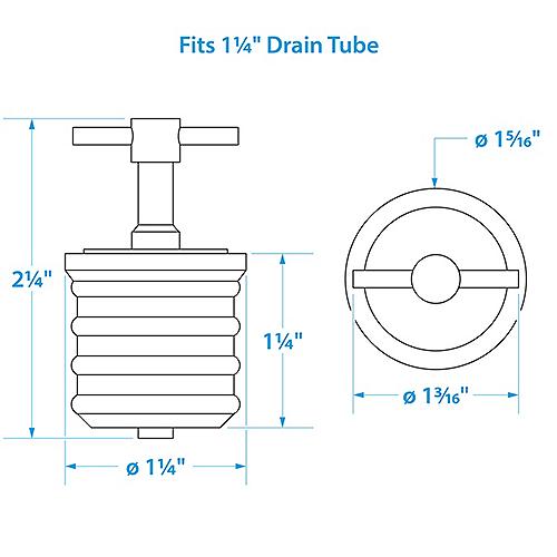 Seachoice Twist-Lock Brass Drain Plug 1-1/4"