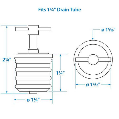 Seachoice Twist-Lock Brass Drain Plug 1-1/4"