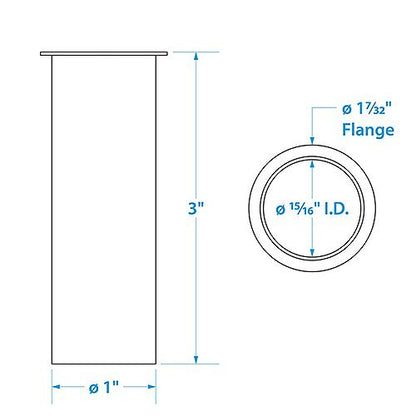 Brass Drain Tube 1 X 3