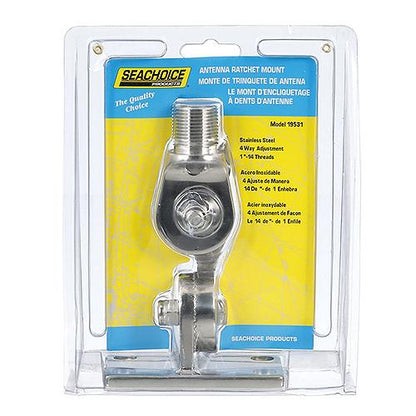 Seachoice 19531 Antenna Ratchet Mount Stainless Steel
