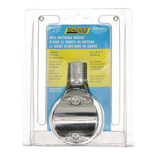 Seachoice 19541 Antenna Rail Ratchet Mount With Heavy-Duty Handle, 316 Stainless Steel