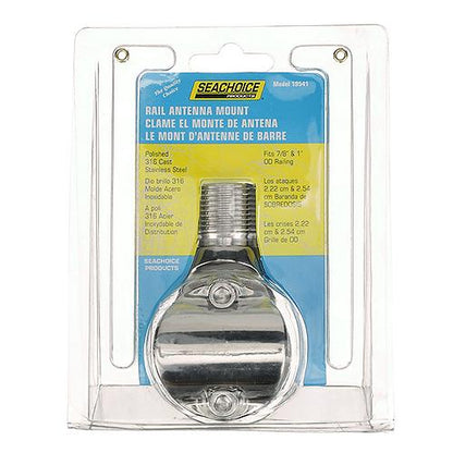 Seachoice 19541 Antenna Rail Ratchet Mount With Heavy-Duty Handle, 316 Stainless Steel