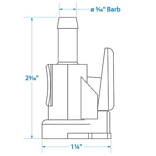 Fuel Connector Hose Fitting for Evinrude/Johnson, Female, 5/16 In. Barb 20521