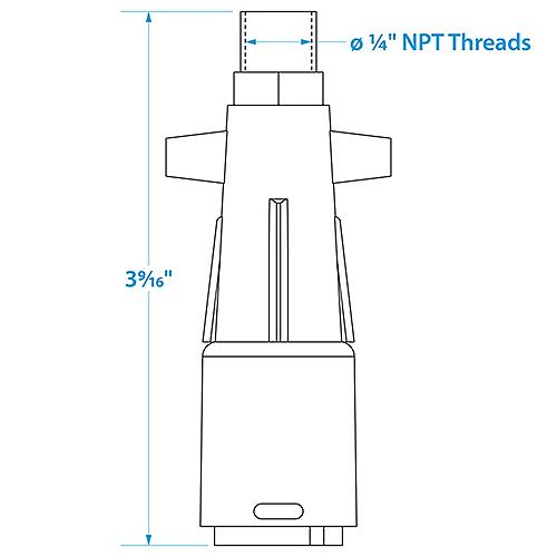 Seachoice Deluxe Fuel Connector for Mercury, Female, 1/4 in. NPT